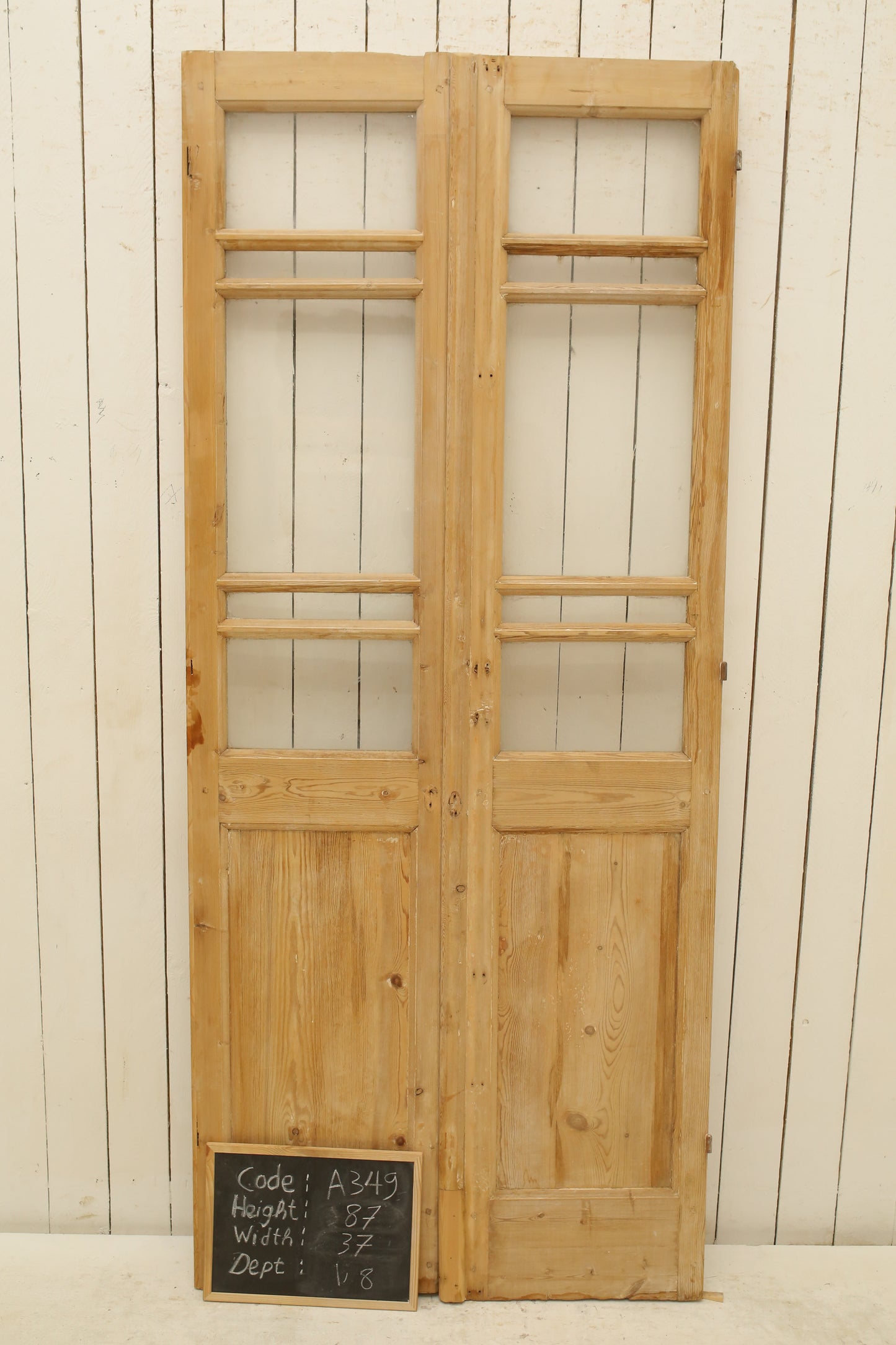 VINTAGE DBL FRENCH GLASS DOOR A349