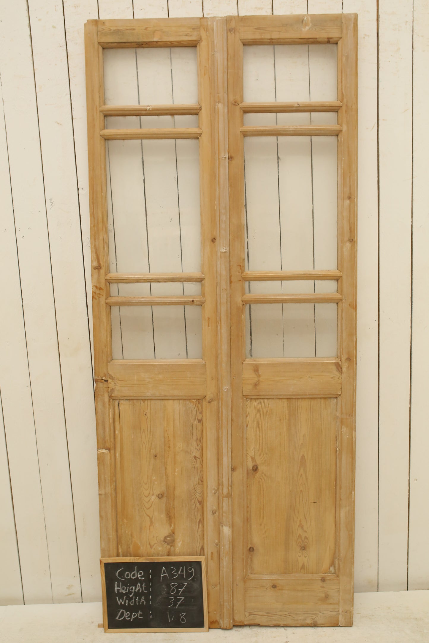 VINTAGE DBL FRENCH GLASS DOOR A349