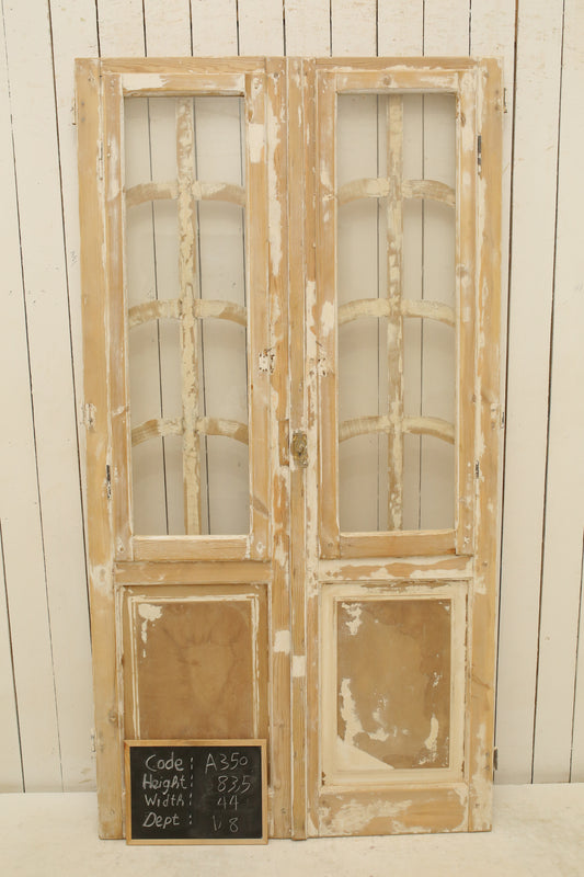 VINTAGE DBL FRENCH GLASS DOOR A350