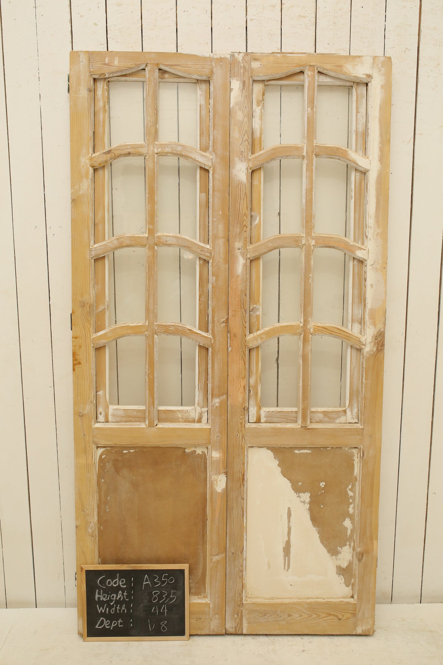 VINTAGE DBL FRENCH GLASS DOOR A350