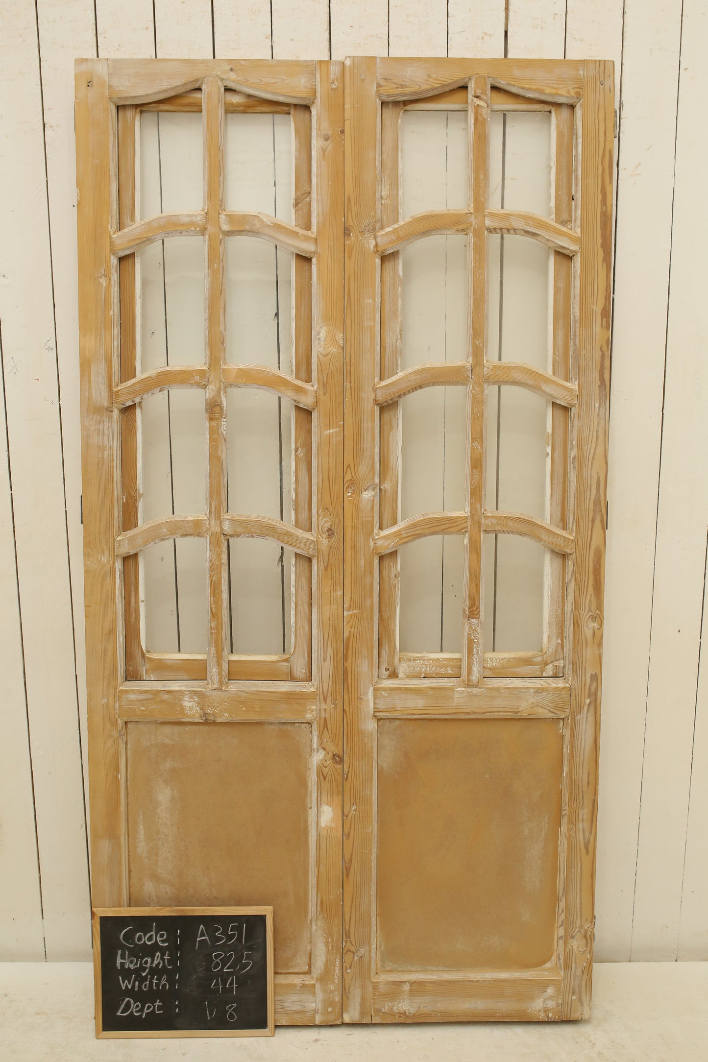 VINTAGE DBL FRENCH GLASS DOOR A351