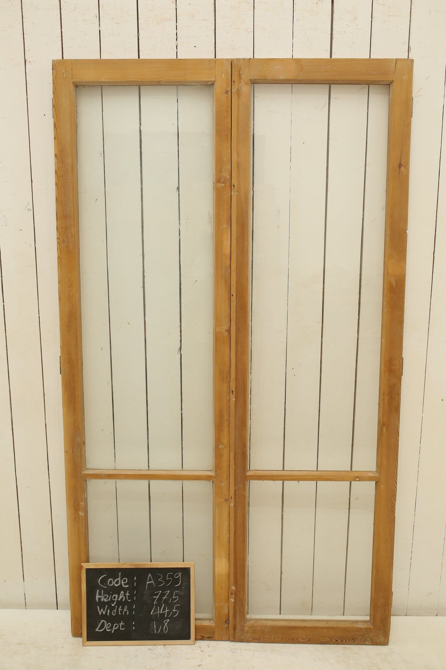 VINTAGE DBL FRENCH GLASS DOOR A359