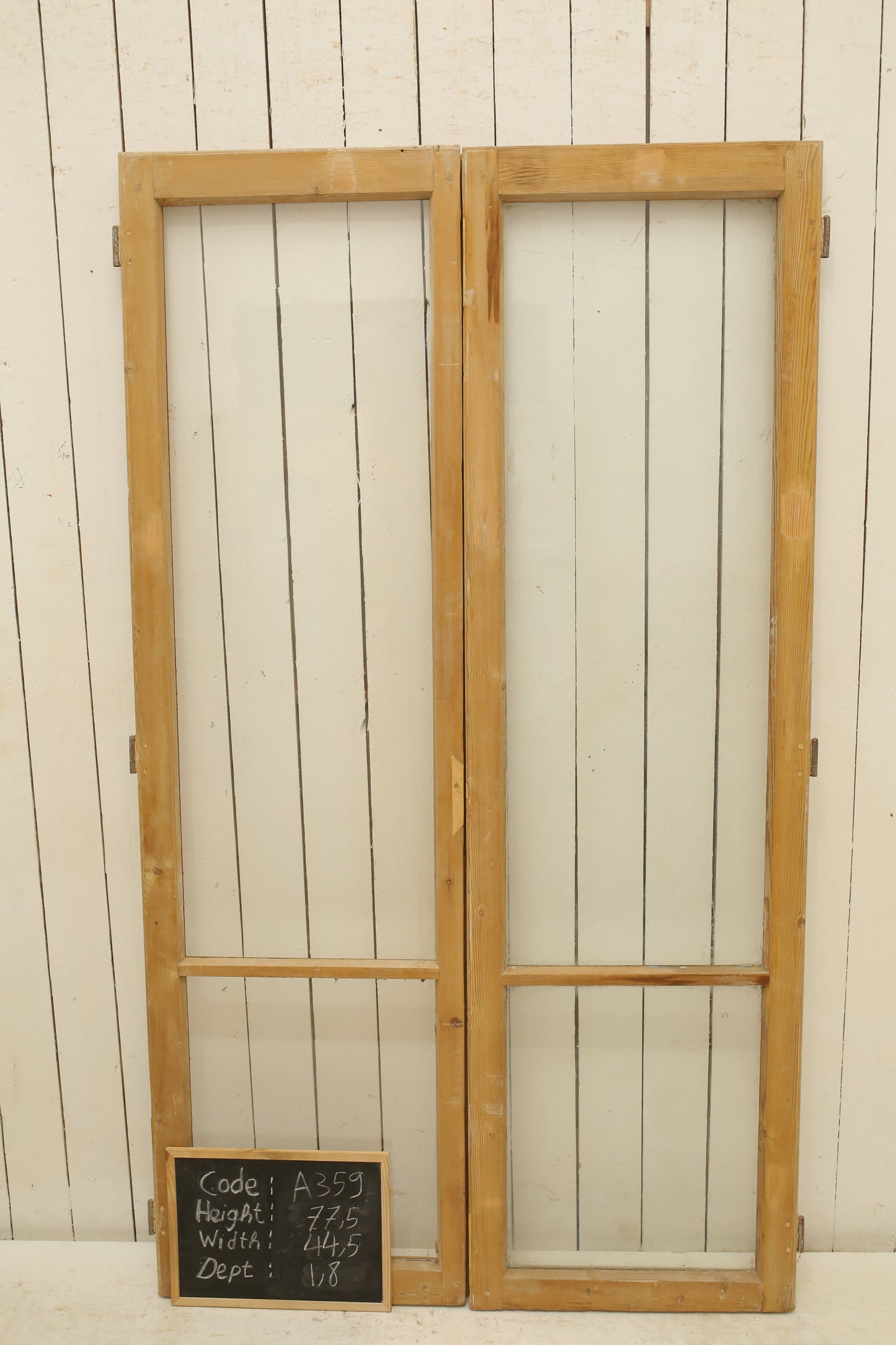 VINTAGE DBL FRENCH GLASS DOOR A359