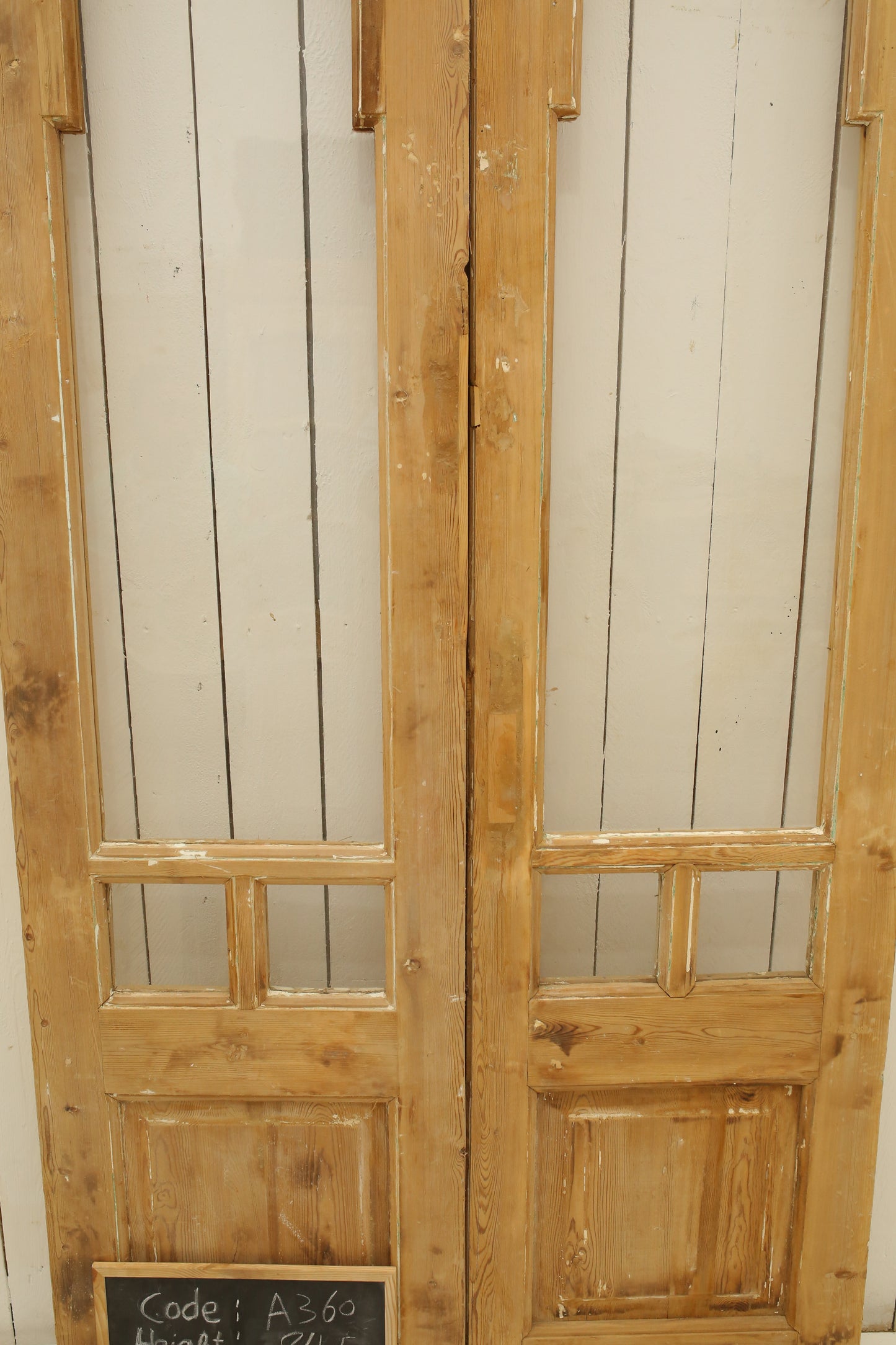 VINTAGE DBL FRENCH GLASS DOOR A360