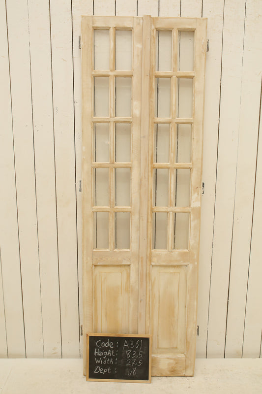 VINTAGE DBL FRENCH GLASS DOOR A361