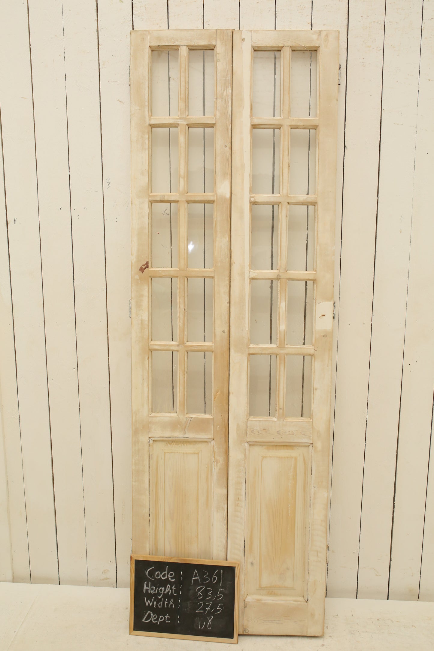 VINTAGE DBL FRENCH GLASS DOOR A361