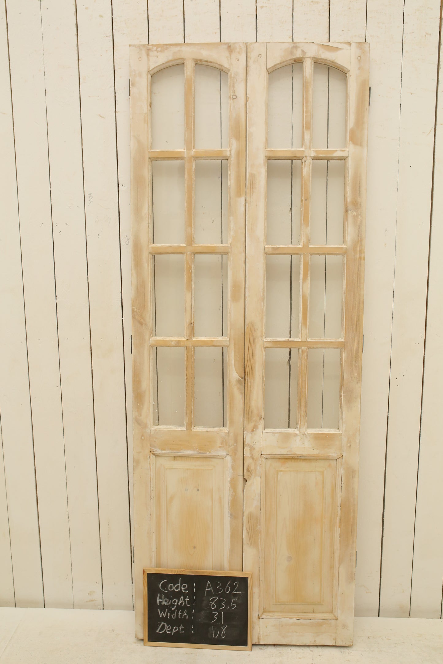 VINTAGE DBL FRENCH GLASS DOOR A362