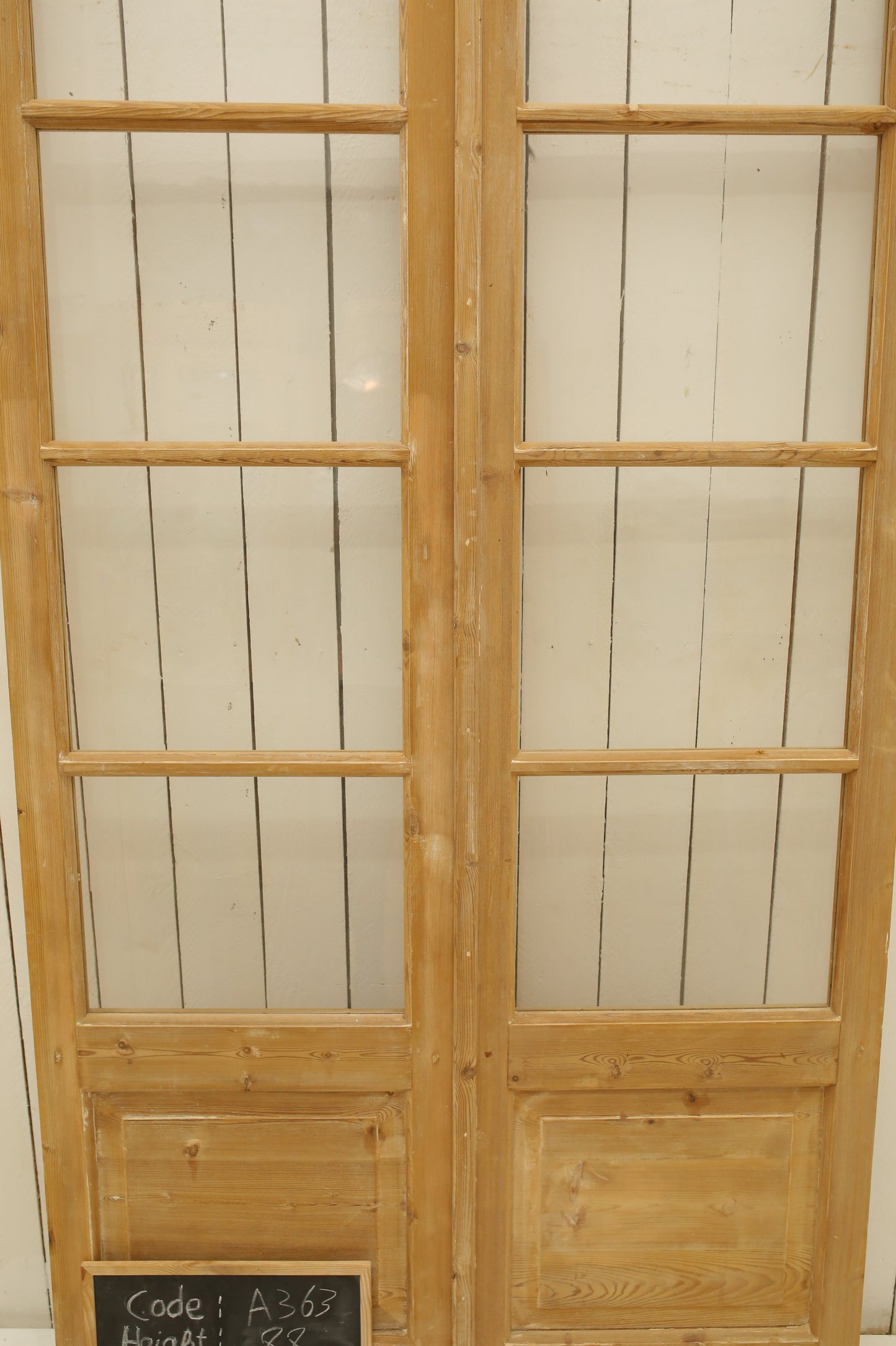 VINTAGE DBL FRENCH GLASS DOOR A363