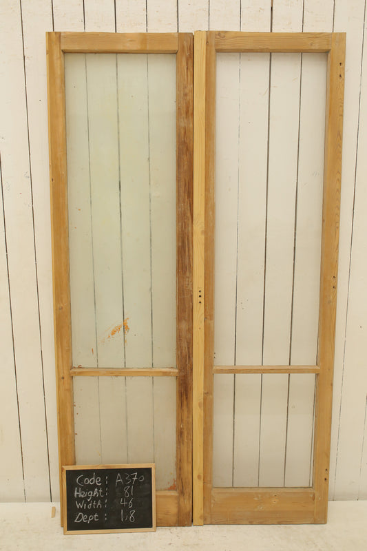 VINTAGE DBL FRENCH GLASS DOOR A370