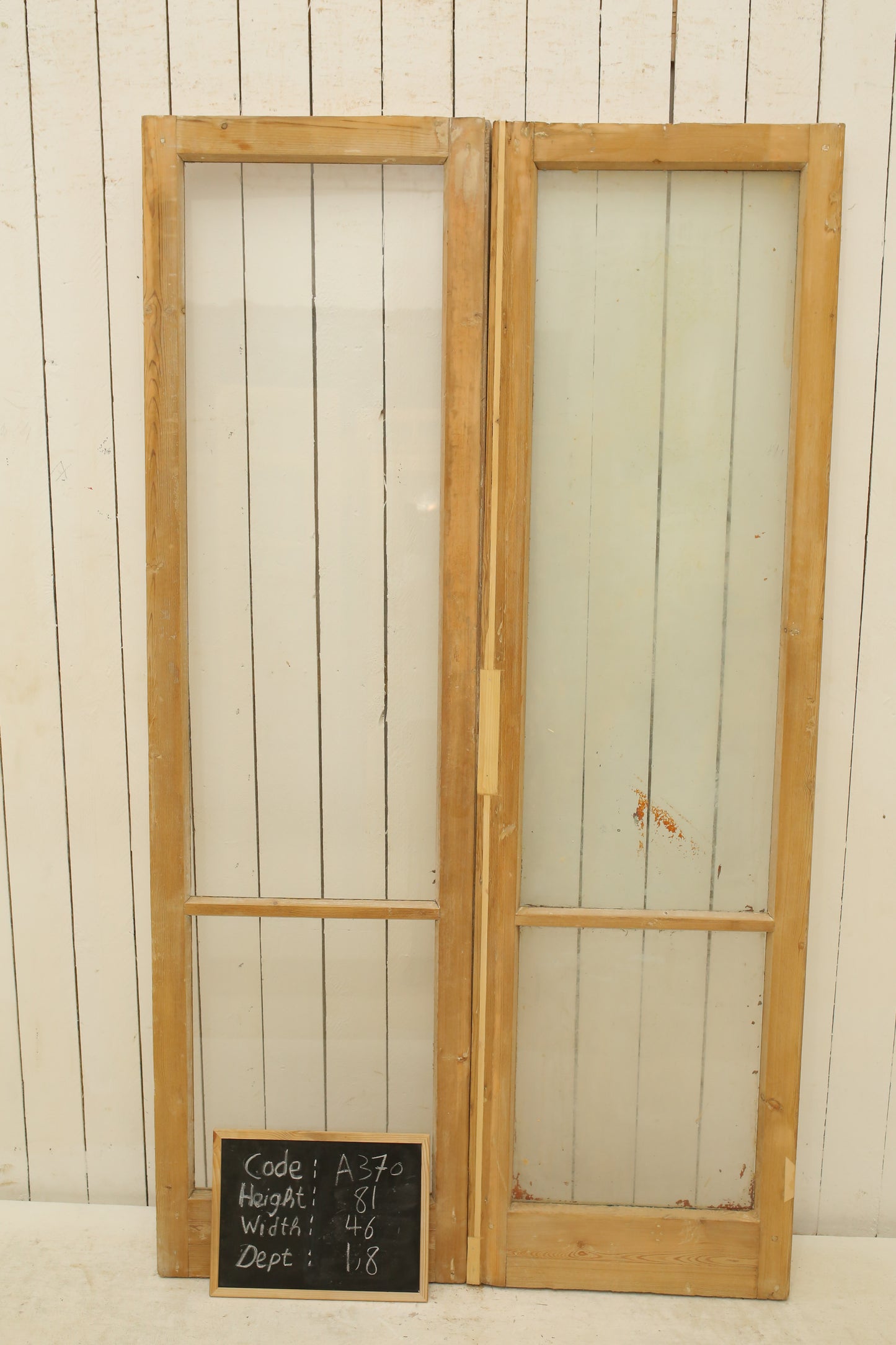 VINTAGE DBL FRENCH GLASS DOOR A370