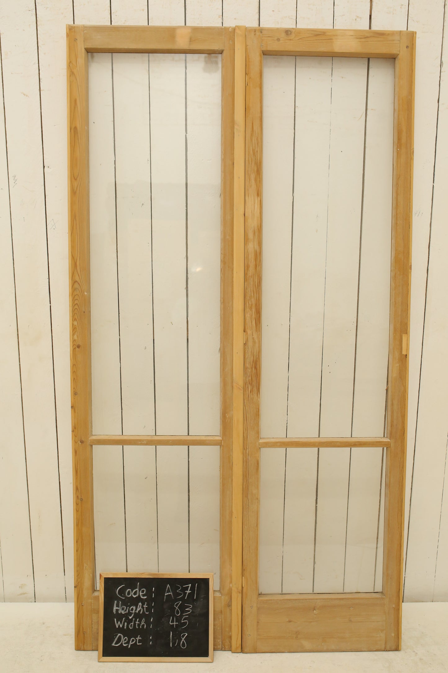 VINTAGE DBL FRENCH GLASS DOOR A371