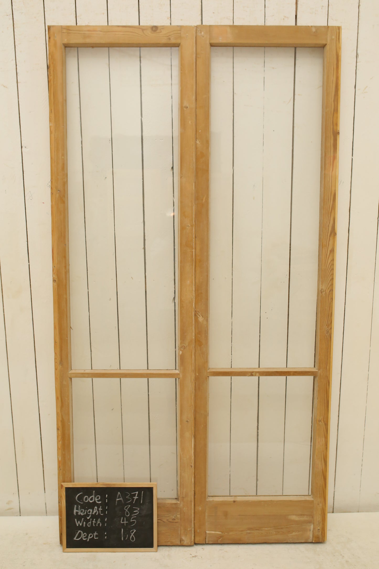 VINTAGE DBL FRENCH GLASS DOOR A371