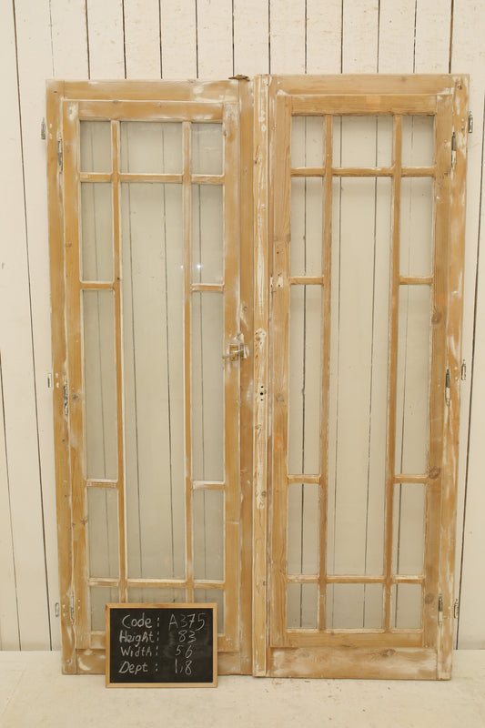 VINTAGE DBL FRENCH GLASS DOOR A375