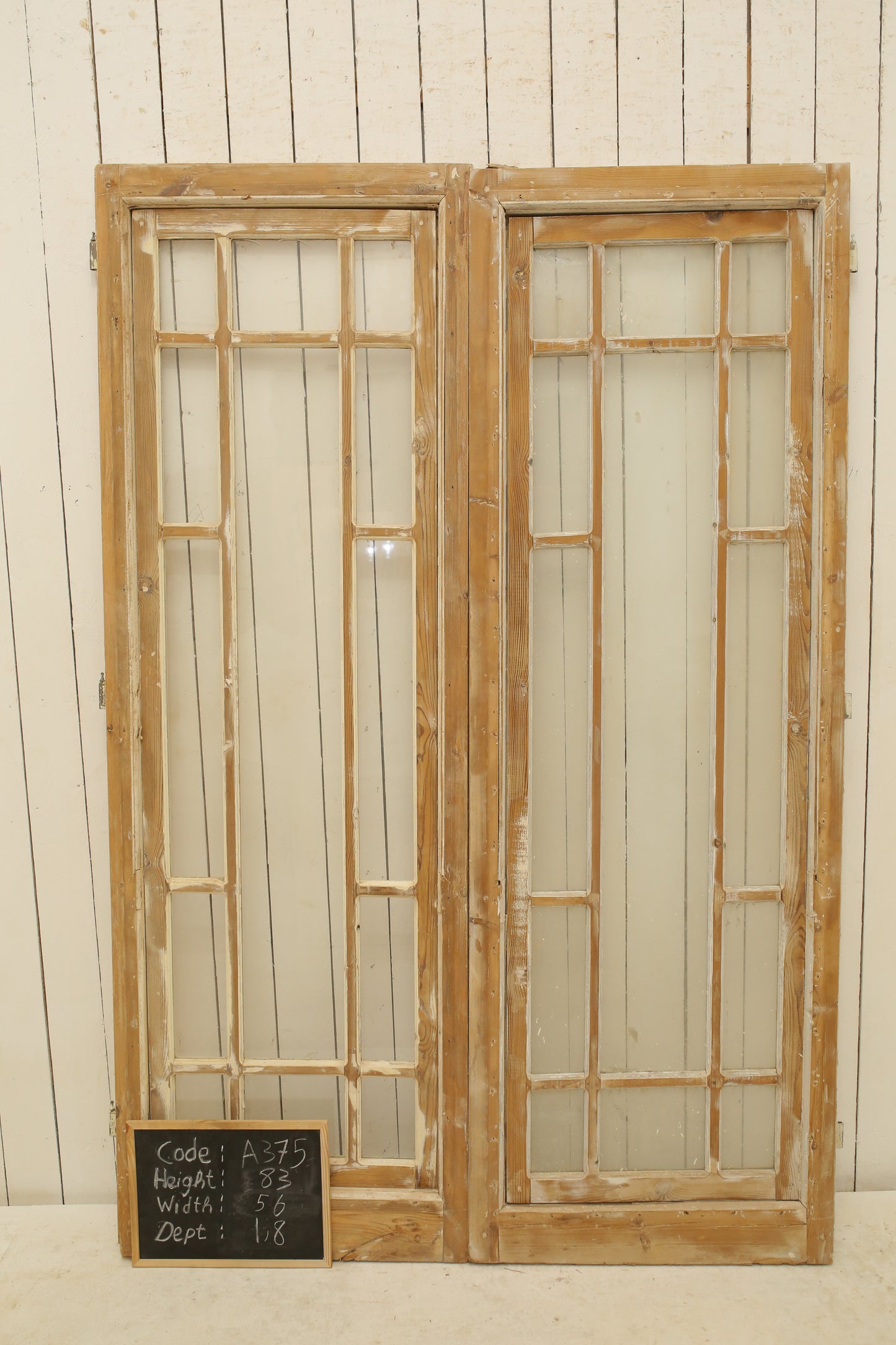 VINTAGE DBL FRENCH GLASS DOOR A375