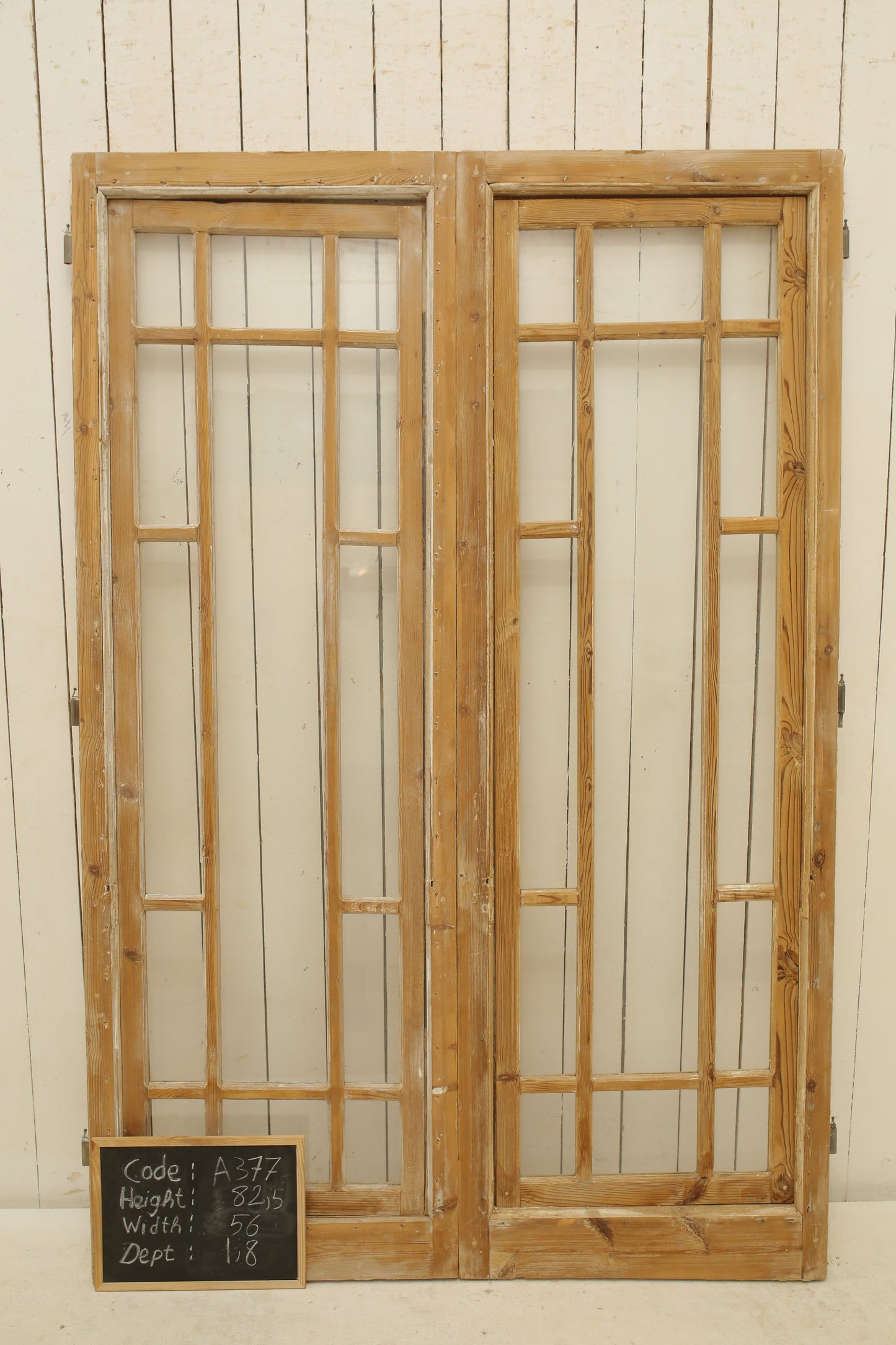 VINTAGE DBL FRENCH GLASS DOOR A377