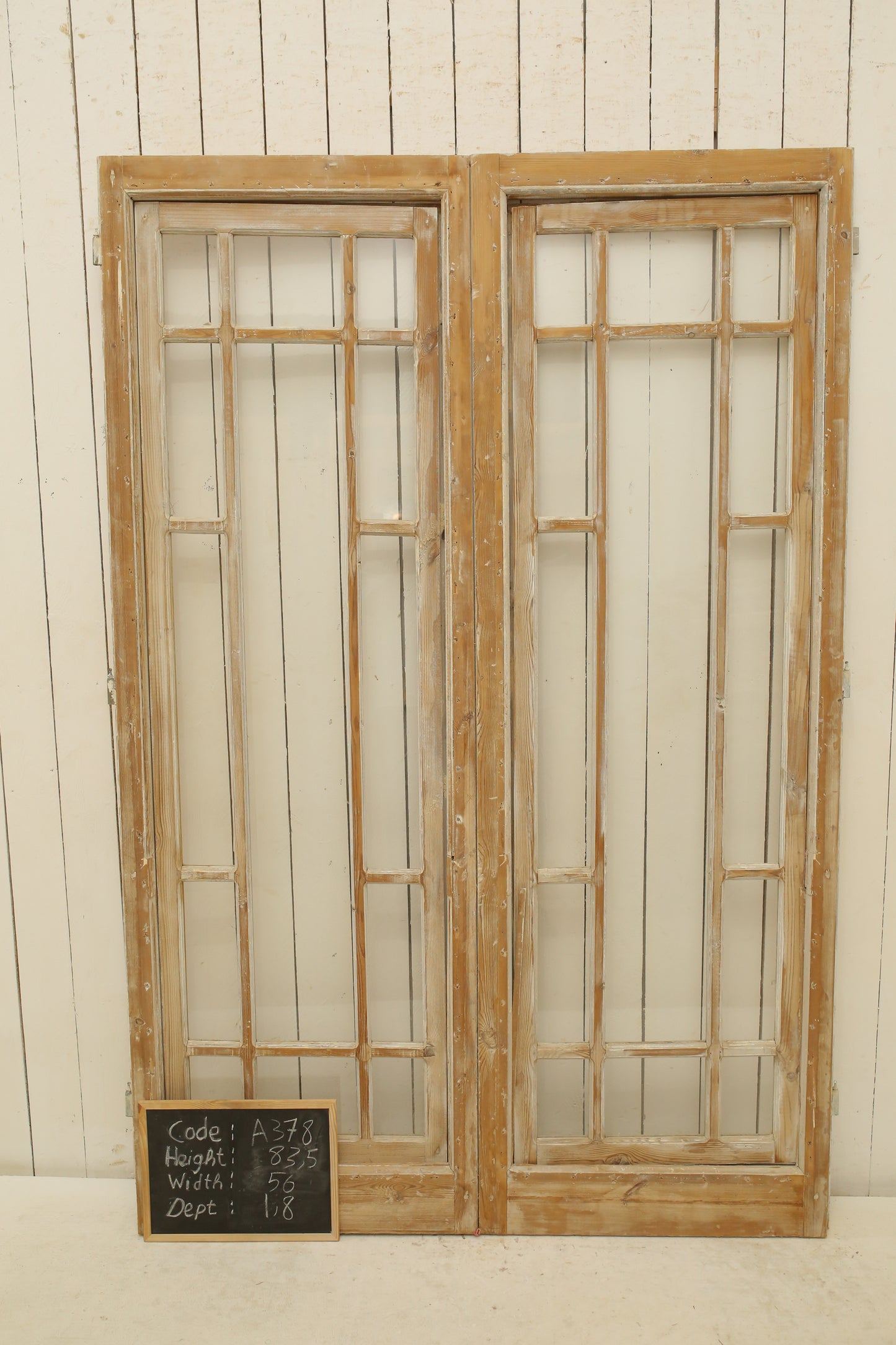 VINTAGE DBL FRENCH GLASS DOOR A378