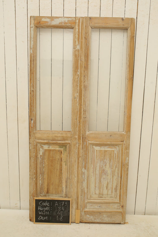 VINTAGE DBL FRENCH GLASS DOOR A379