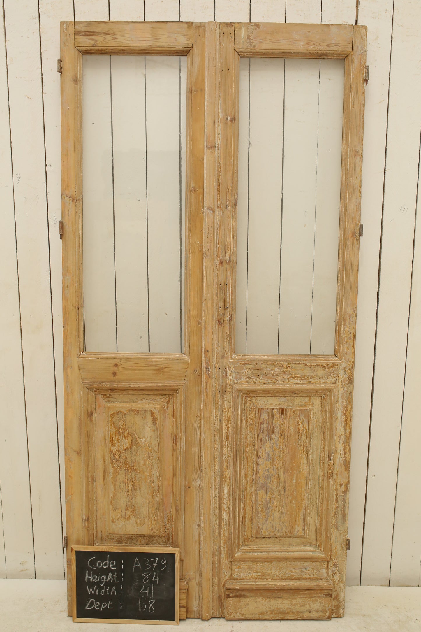 VINTAGE DBL FRENCH GLASS DOOR A379