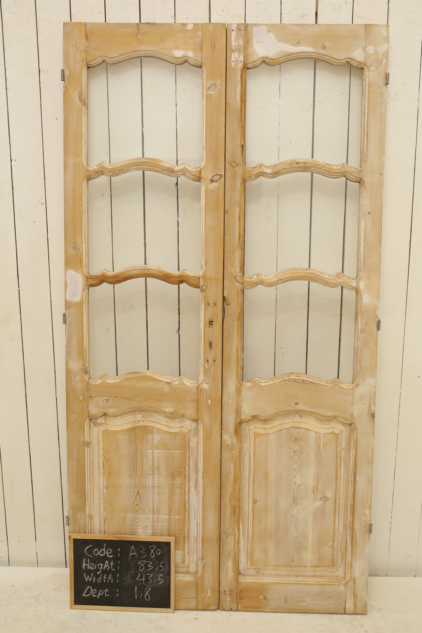 VINTAGE DBL FRENCH GLASS DOOR A380