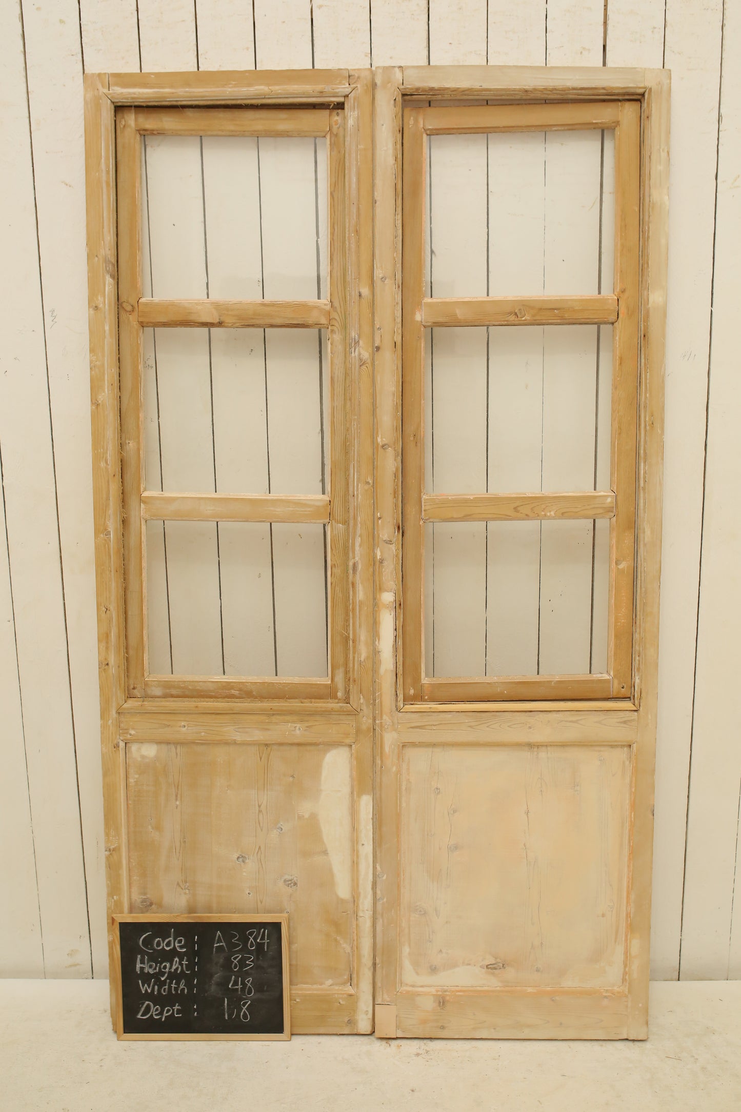 VINTAGE DBL FRENCH GLASS DOOR A384