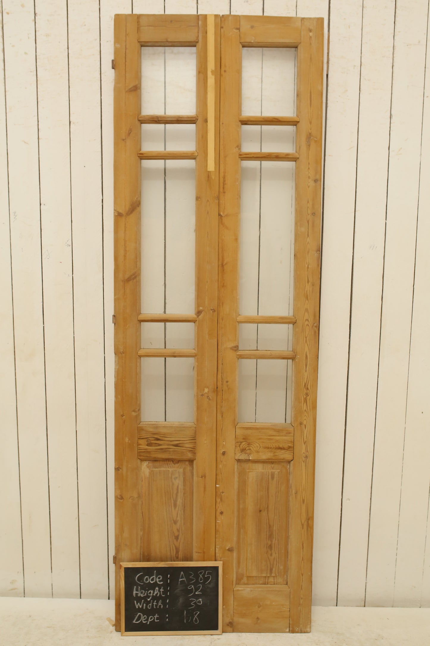 VINTAGE DBL FRENCH GLASS DOOR A385