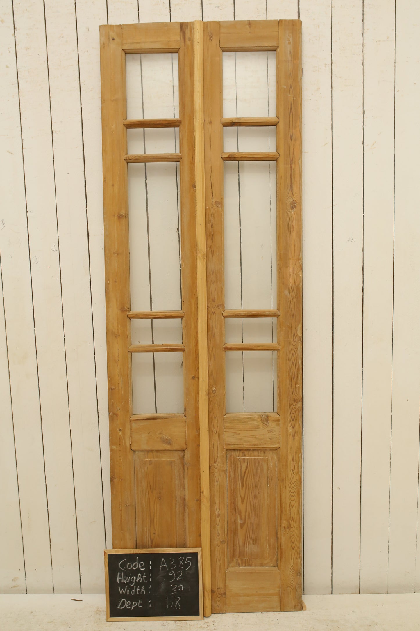 VINTAGE DBL FRENCH GLASS DOOR A385